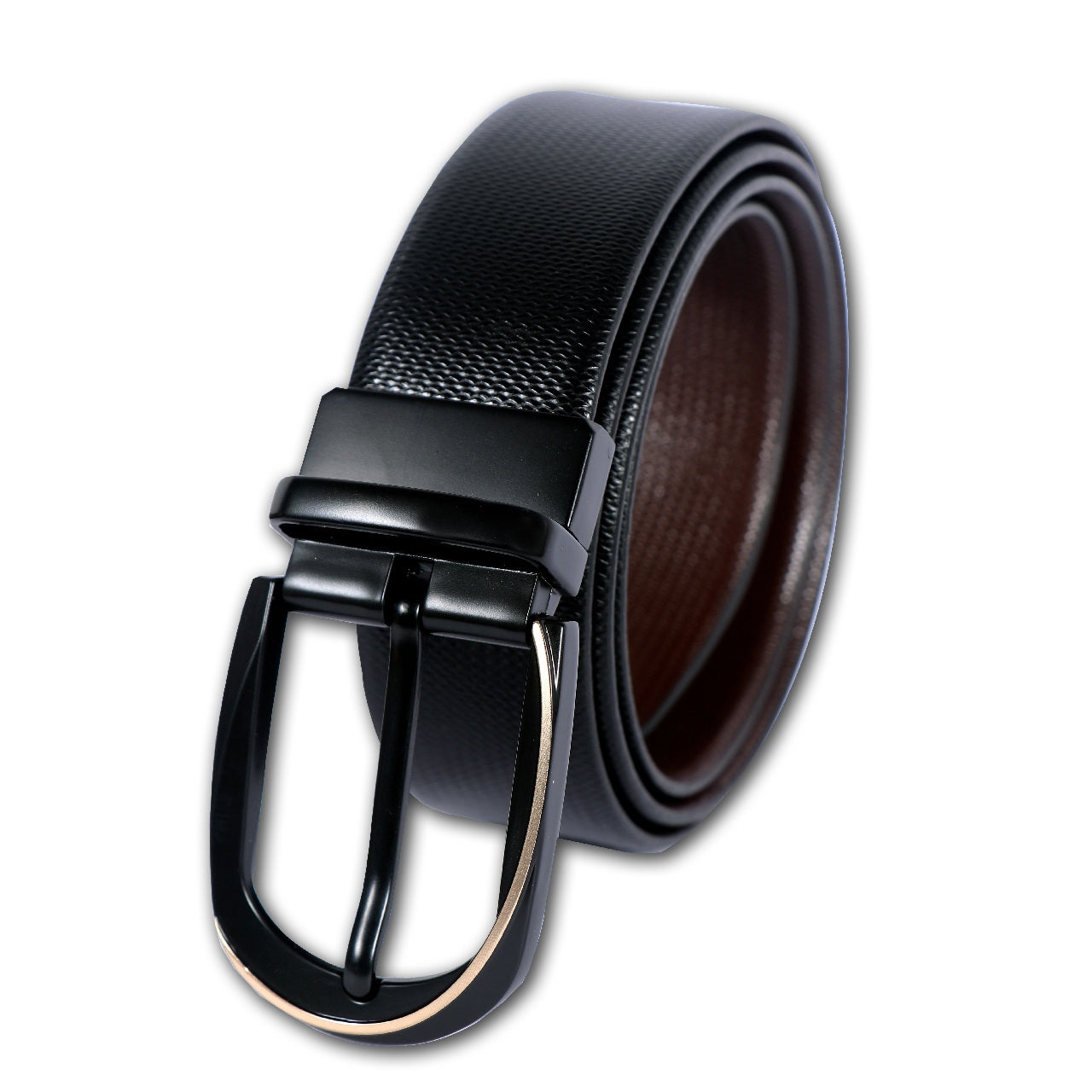 Leather Patta Full Grain Leather Reversible Belt – Classic Black & Brown | Versatile & Stylish
