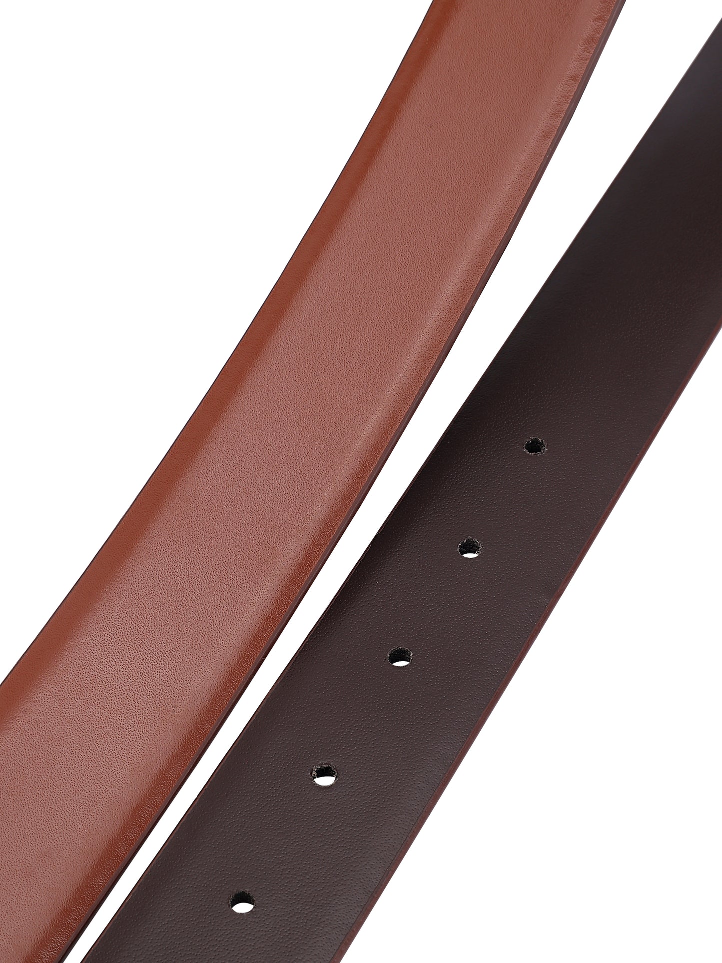 Leather Patta Men’s Genuine Leather Brown Formal Belt with Premium Alloy Pin Buckle