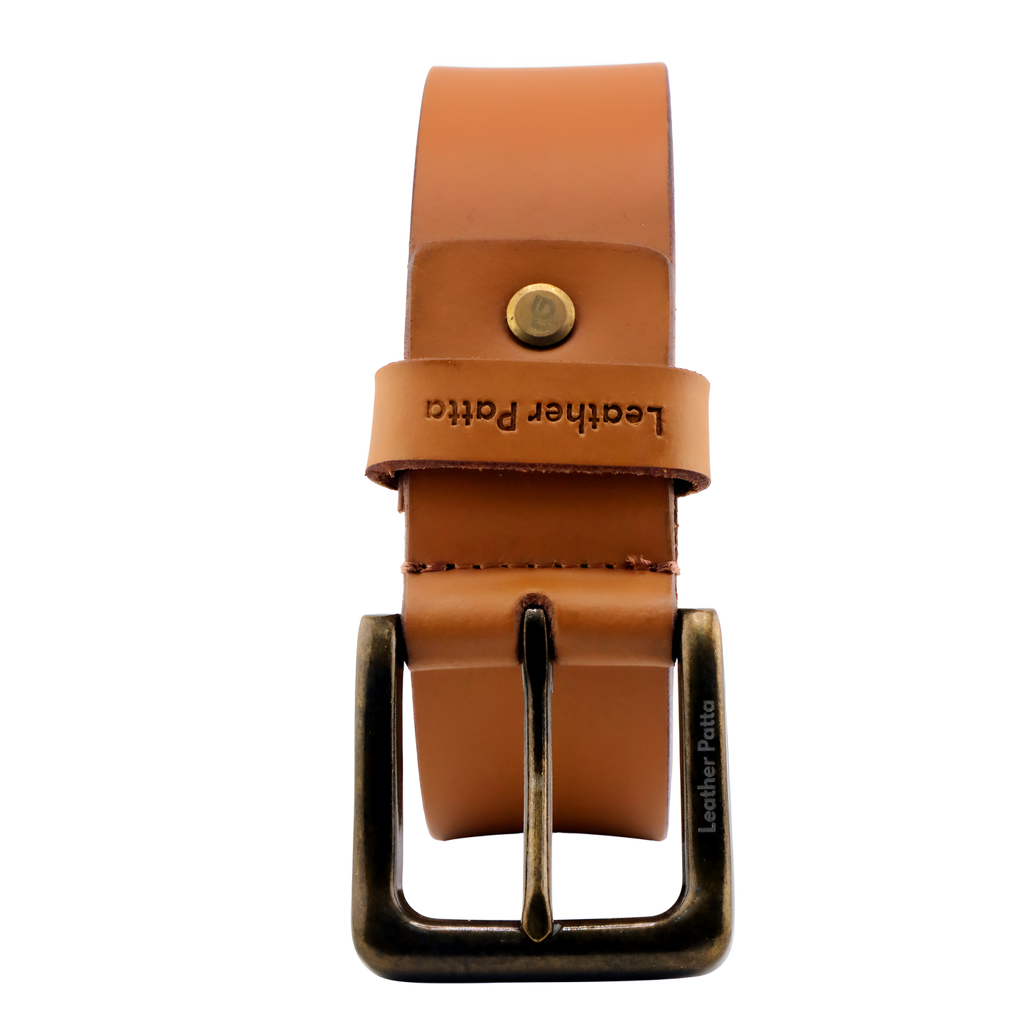 Leather Patta™ Classic Single Side Formal Genuine Leather Belt – Tan Brown
