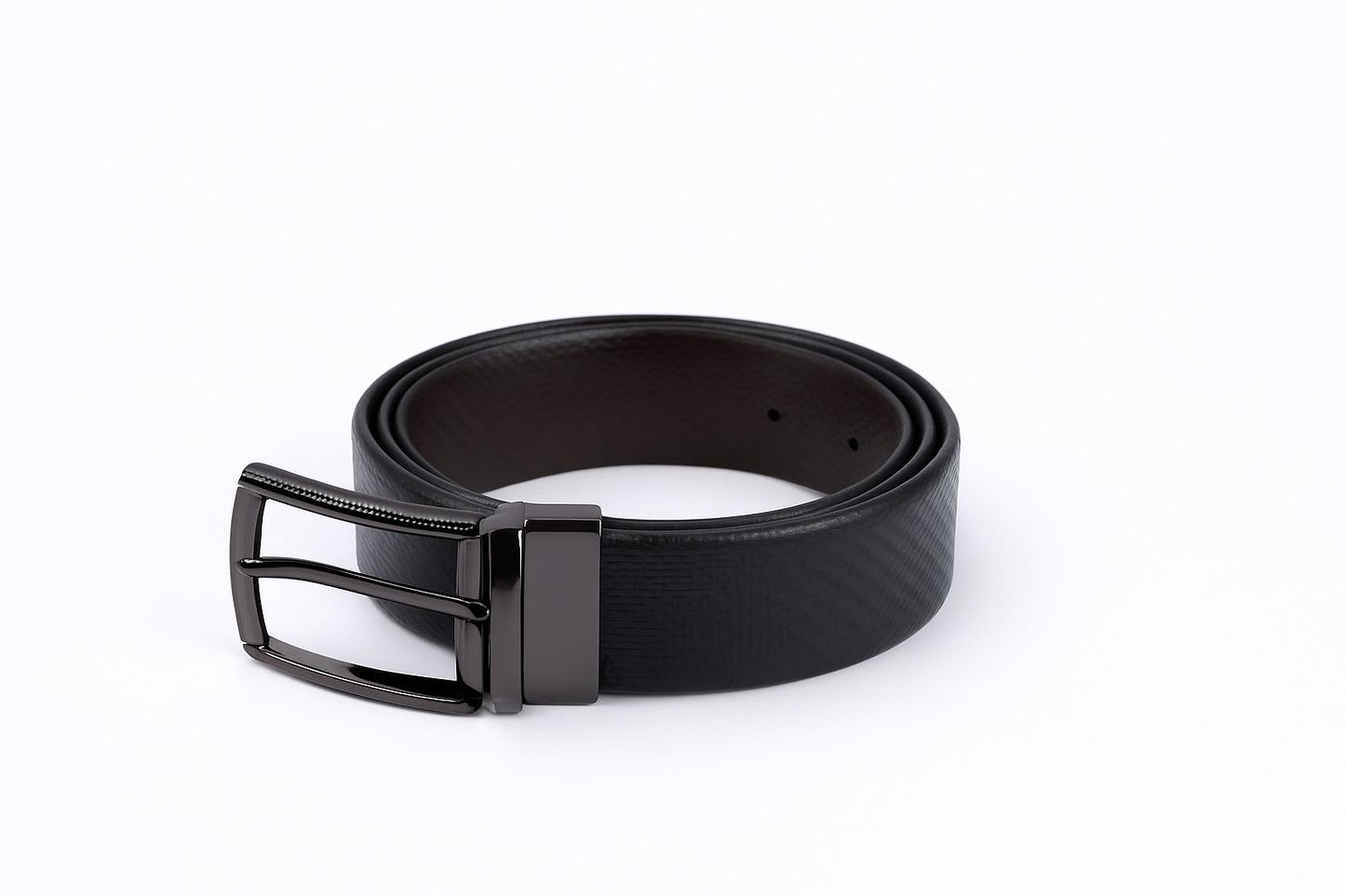 Leather Patta Full-Grain Leather Reversible Belt – Sleek Black & Brown | Premium & Versatile
