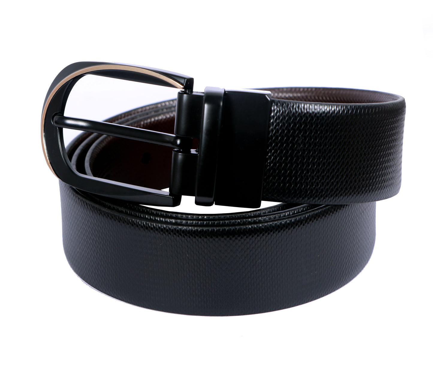 Leather Patta Full Grain Leather Reversible Belt – Classic Black & Brown | Versatile & Stylish