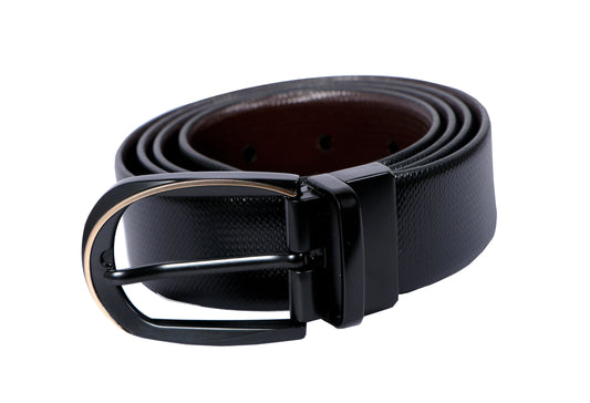 Leather Patta Full Grain Leather Reversible Belt – Classic Black & Brown | Versatile & Stylish