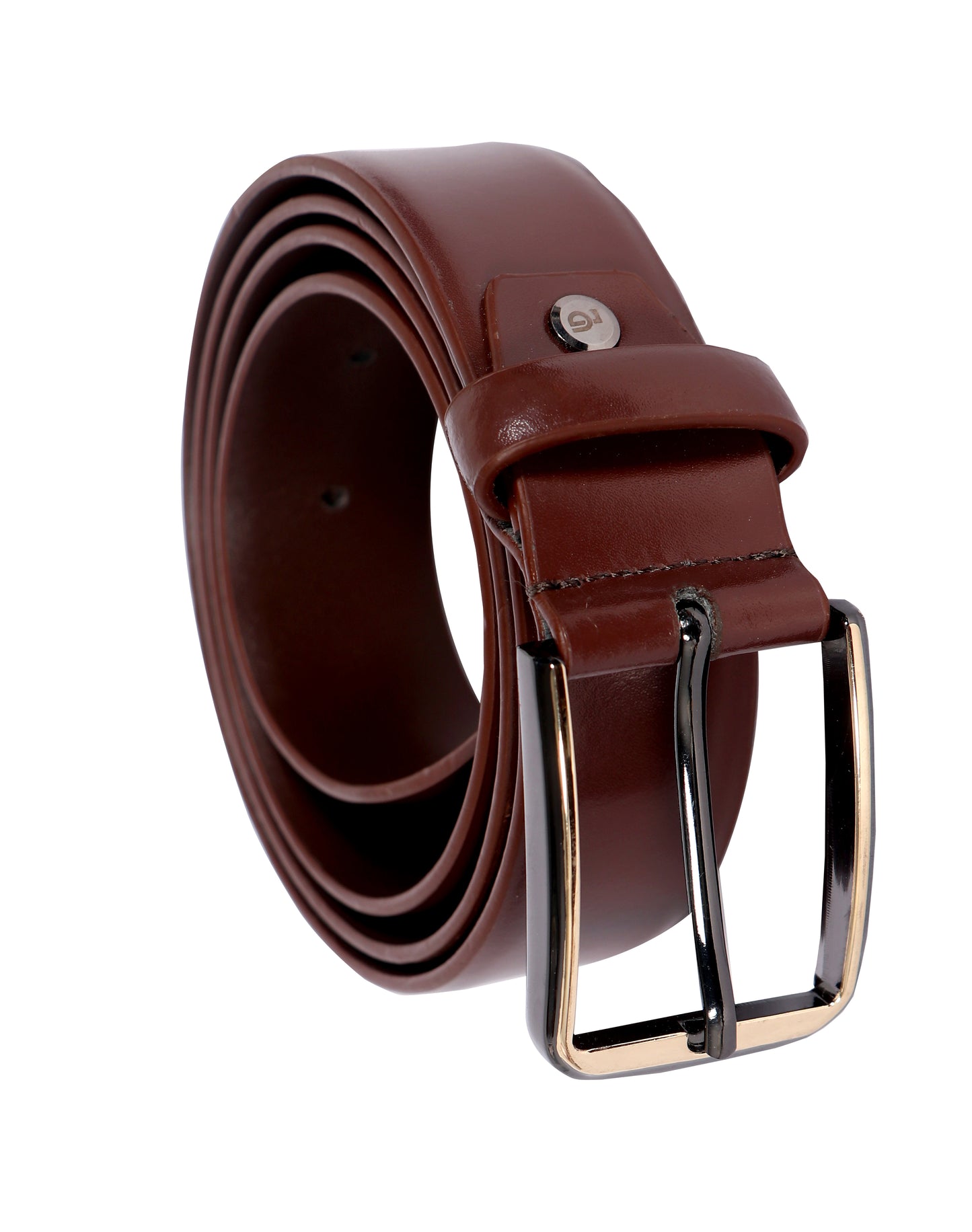 Leather Patta Men’s Genuine Leather Cocoa Semi-Formal Belt with Premium Alloy Pin Buckle