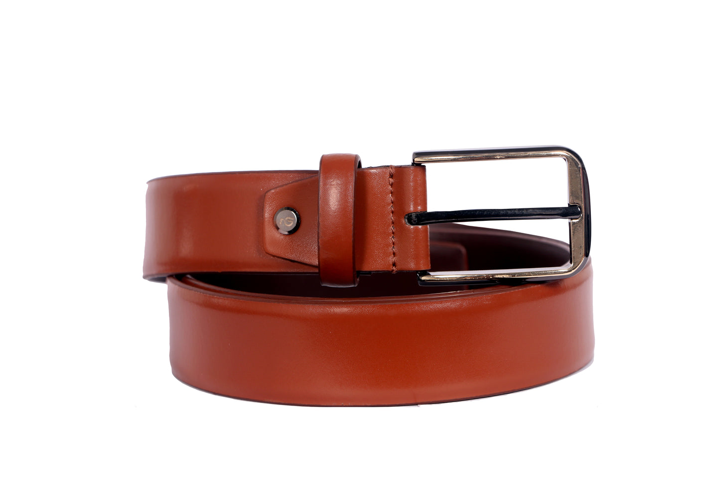 Leather Patta Men’s Genuine Leather Brown Semi-Formal Belt with Premium Alloy Pin Buckle