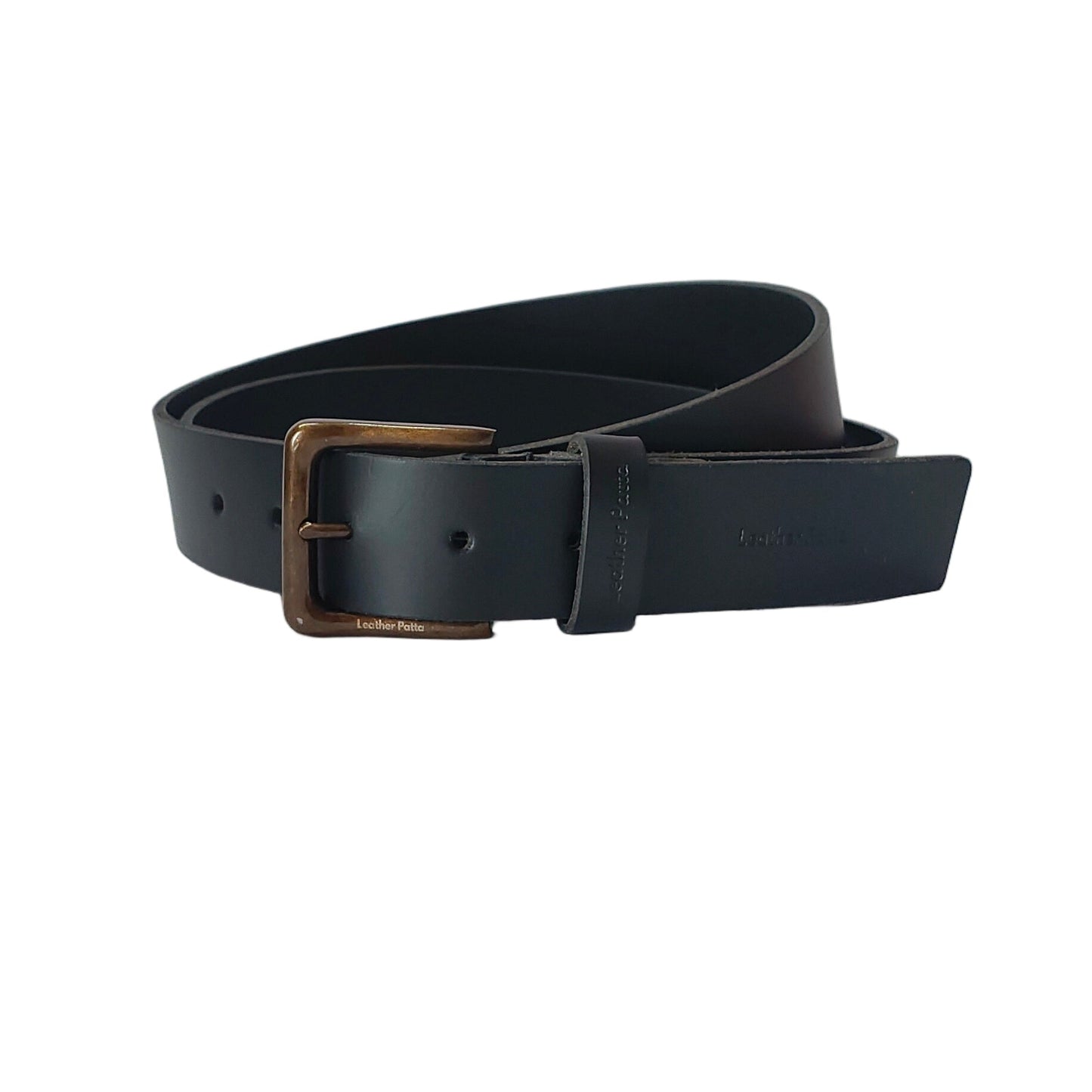 Leather Patta – Single Side Bold Black Formal Leather Belt