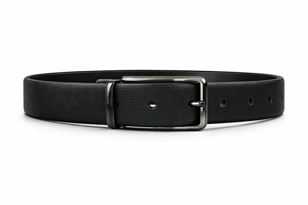 Leather Patta Full-Grain Leather Reversible Belt – Black & Brown | Premium & Stylish alternate view