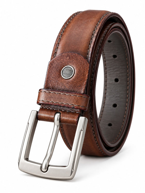Men Leather Solid Formal Belt alternate view