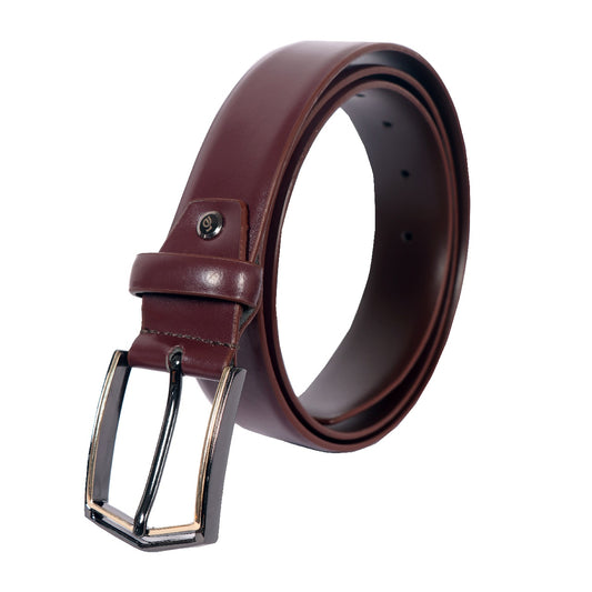 Leather Patta Men’s Genuine Leather Cherry Semi-Formal Belt with Premium Alloy Pin Buckle
