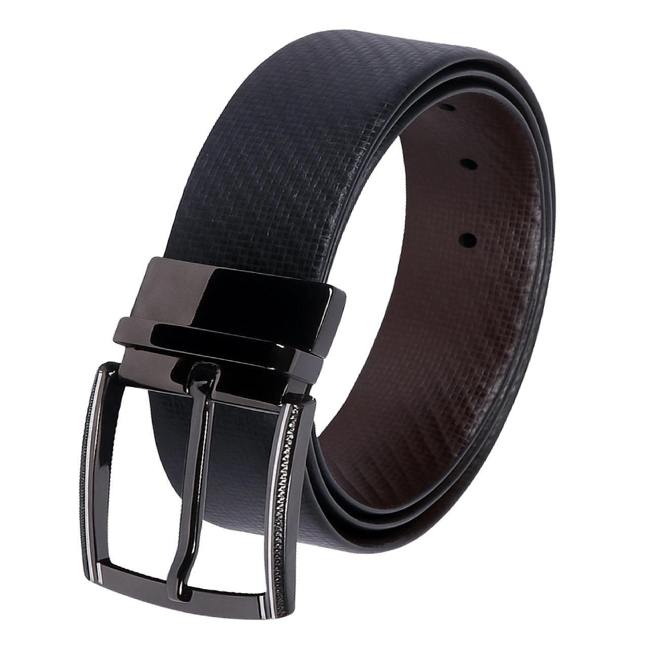 Leather Patta Full-Grain Leather Reversible Belt – Sleek Black & Brown | Premium & Versatile