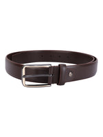 Leather Cocoa Profile Belt with Premium Alloy Pin Buckle