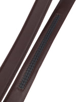 Premium Brown Genuine Leather Formal Auto-Lock Belt | Textured | Brushed Chrome Buckle