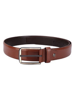 Leather Brown Profile Belt with Alloy Pin Buckle