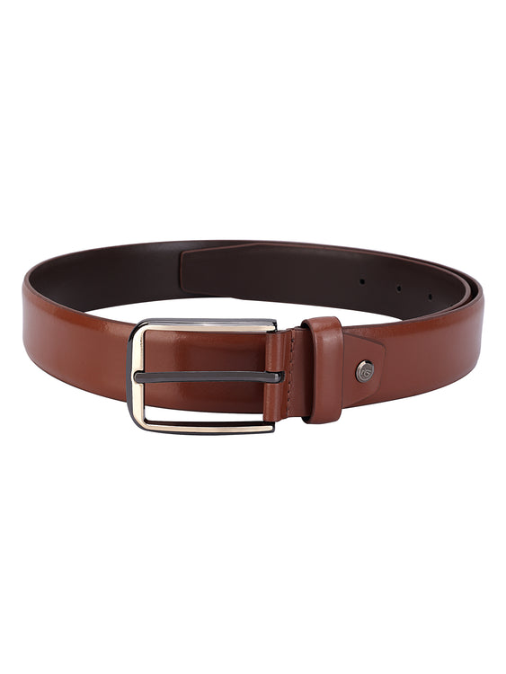 Leather Brown Profile Belt with Alloy Pin Buckle alternate view