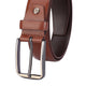 Leather Brown Profile Belt with Alloy Pin Buckle