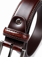 Leather Patta Premium Genuine Leather Formal Belt for Men – Dark Brown
