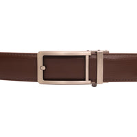 Leather Patta Men’s Premium Genuine Leather Auto-Lock Belt – Brown | Modern Elegance