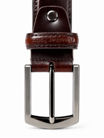 Leather Patta Premium Genuine Leather Formal Belt for Men – Dark Brown