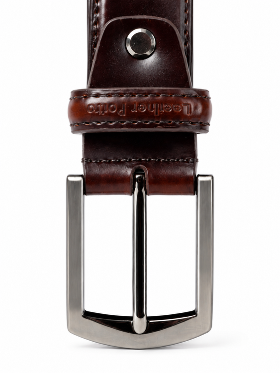 Leather Patta Premium Genuine Leather Formal Belt for Men – Dark Brown alternate view