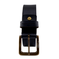 Black Leather Profile Belt