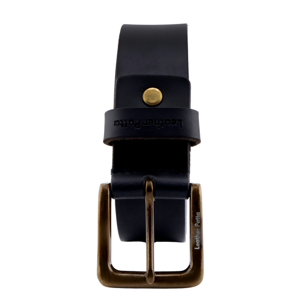 Black Leather Profile Belt alternate view