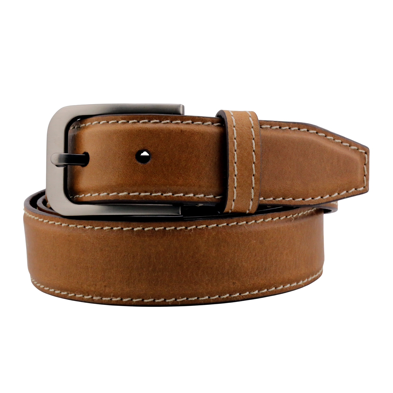 Leather Patta Full-Grain Leather Premium Brown Dress Belt for Men – Stylish & Durable