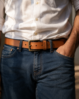 Leather Profile Belt – Tan Brown