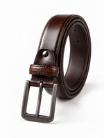 Leather Patta Premium Genuine Leather Formal Belt for Men – Dark Brown