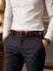 Leather Patta Premium Genuine Leather Formal Belt for Men – Dark Brown