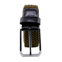 Leather Patta™ Premium Stretch Canvas Belt – Olive Green