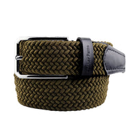 Leather Patta™ Premium Stretch Canvas Belt – Olive Green