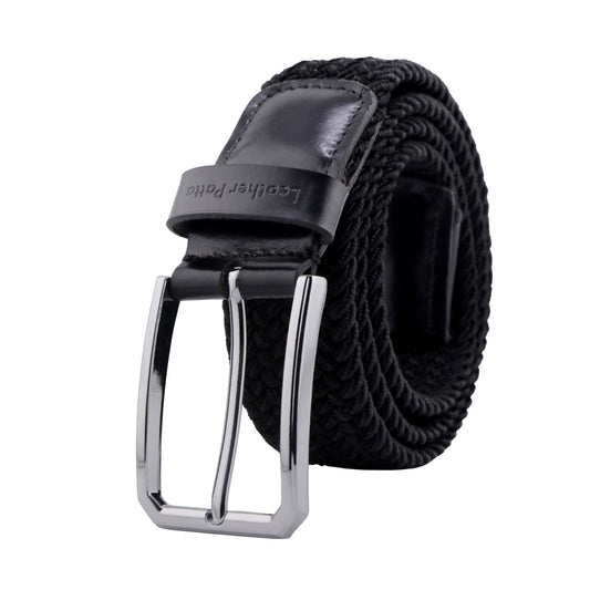Leather Patta™ Premium Stretch Canvas Belt – Black