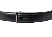 Men's Black Genuine Leather Formal Auto-Lock Belt – Classic Finish