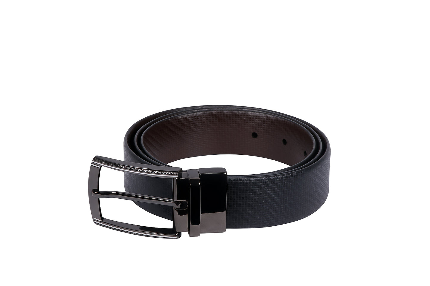 Leather Patta Full-Grain Leather Reversible Belt – Sleek Black & Brown | Premium & Versatile