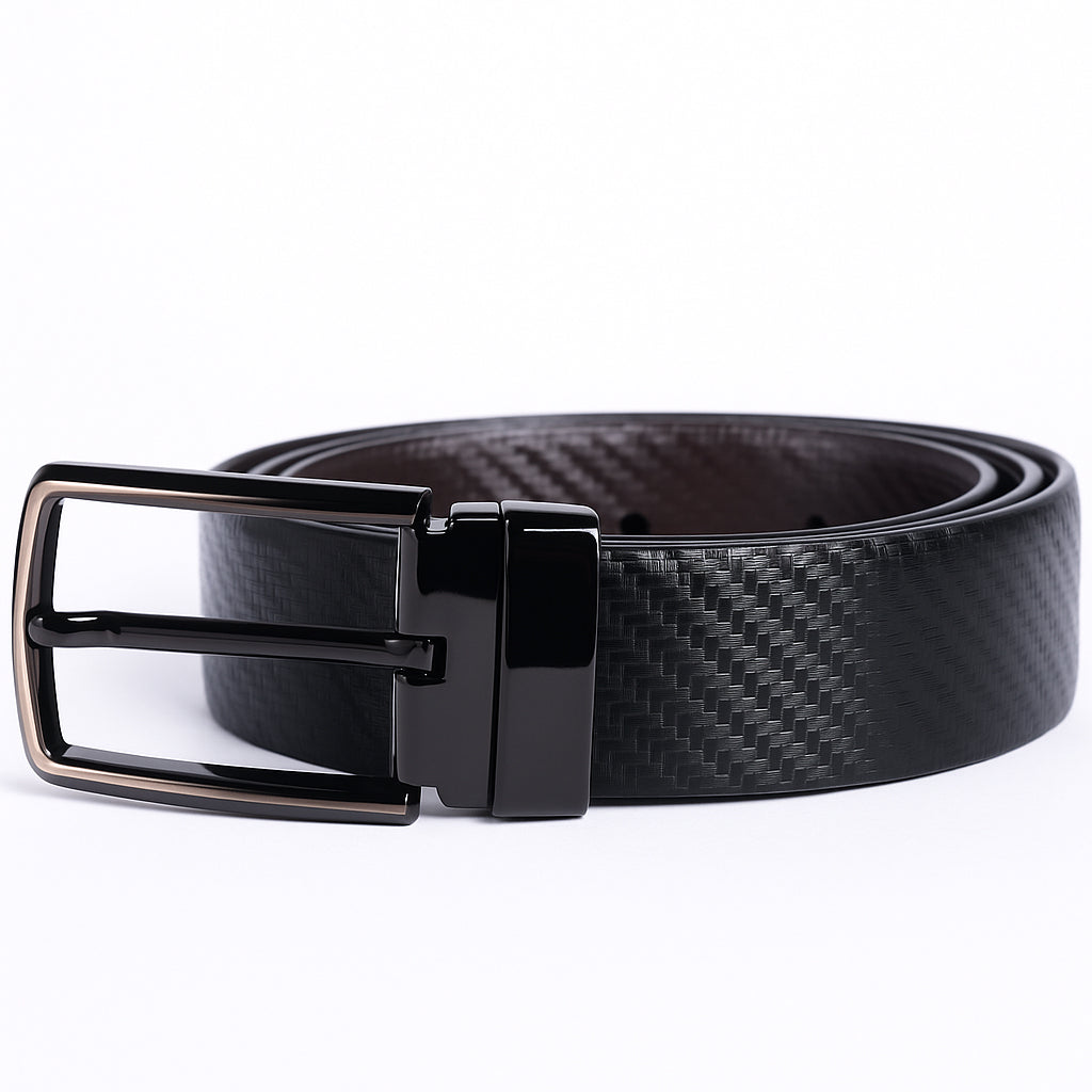 Leather Patta Premium Full-Grain Leather Reversible Belt – Black & Brown | Sleek & Durable