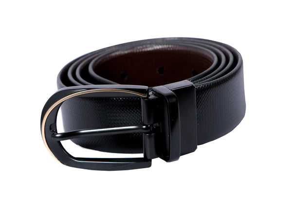 Leather Patta Full Grain Leather Reversible Belt – Classic Black & Brown | Versatile & Stylish alternate view