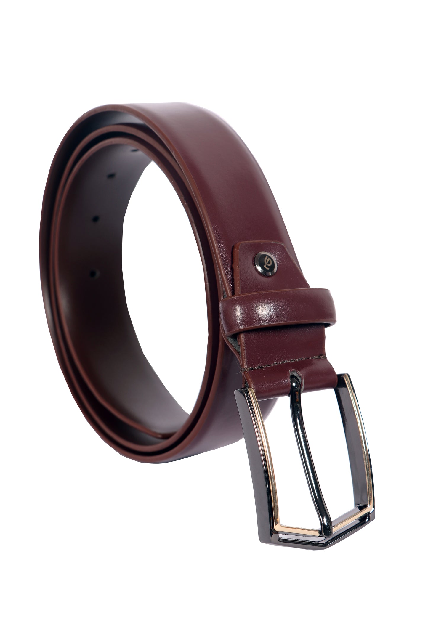 Leather Patta Men’s Genuine Leather Cherry Semi-Formal Belt with Premium Alloy Pin Buckle