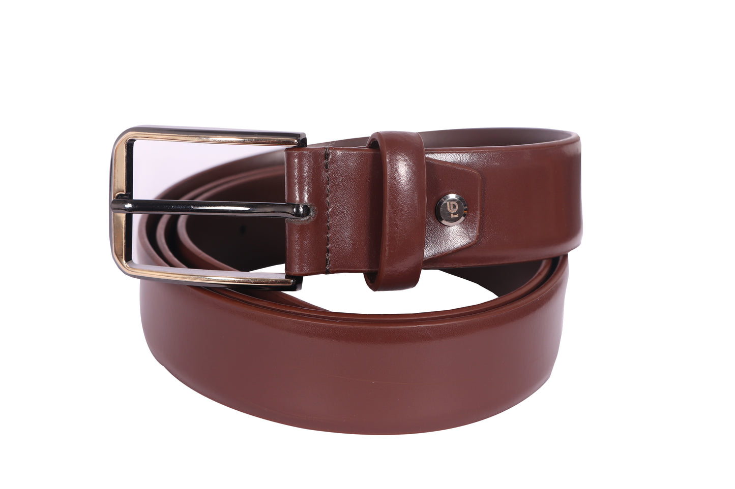Leather Patta Men’s Genuine Leather Cocoa Semi-Formal Belt with Premium Alloy Pin Buckle