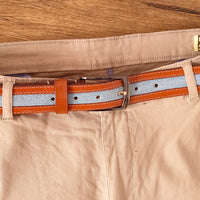 Leather Patta Full Grain Leather -Blue Denim Men's Casual Belt